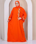 Elegant Embroidered Abaya – Black & White and etc
