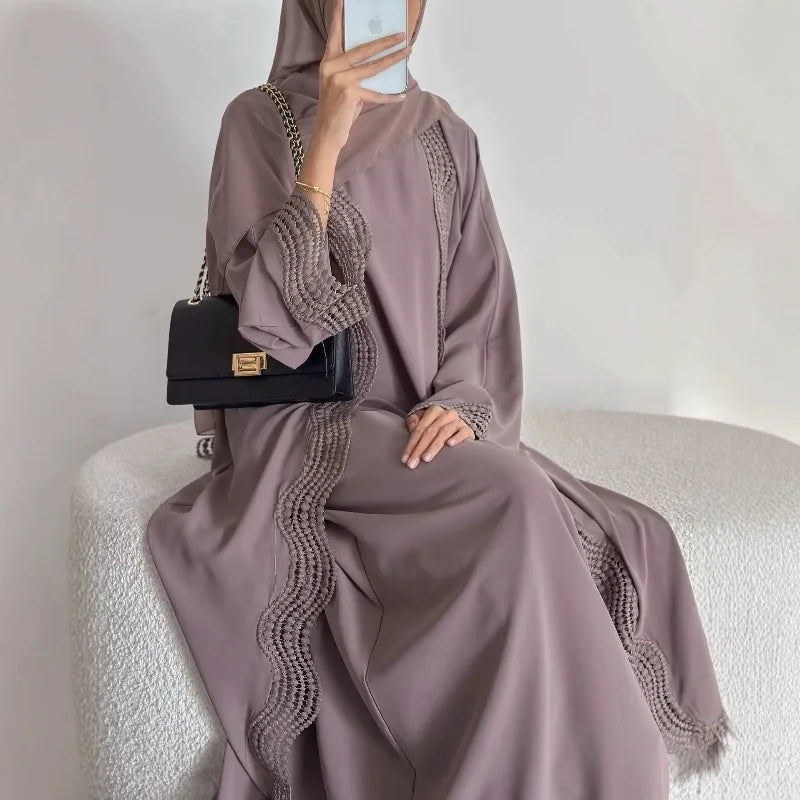 Eid Women Dress Open Abaya Cardigan Dresses Suit Dubai Jalabiya Ramadan Vestidos Arab Long Robe 2 Piece Set Morocco Kaftan 2026