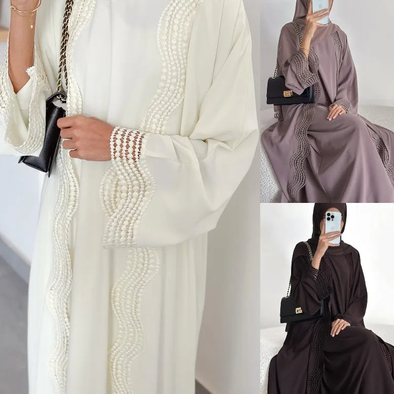 Eid Women Dress Open Abaya Cardigan Dresses Suit Dubai Jalabiya Ramadan Vestidos Arab Long Robe 2 Piece Set Morocco Kaftan 2026